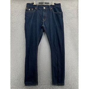 TRUE RELIGION Mens 42 (38x32 Act) Straight Flap Red Orange Blue World Tour Jeans